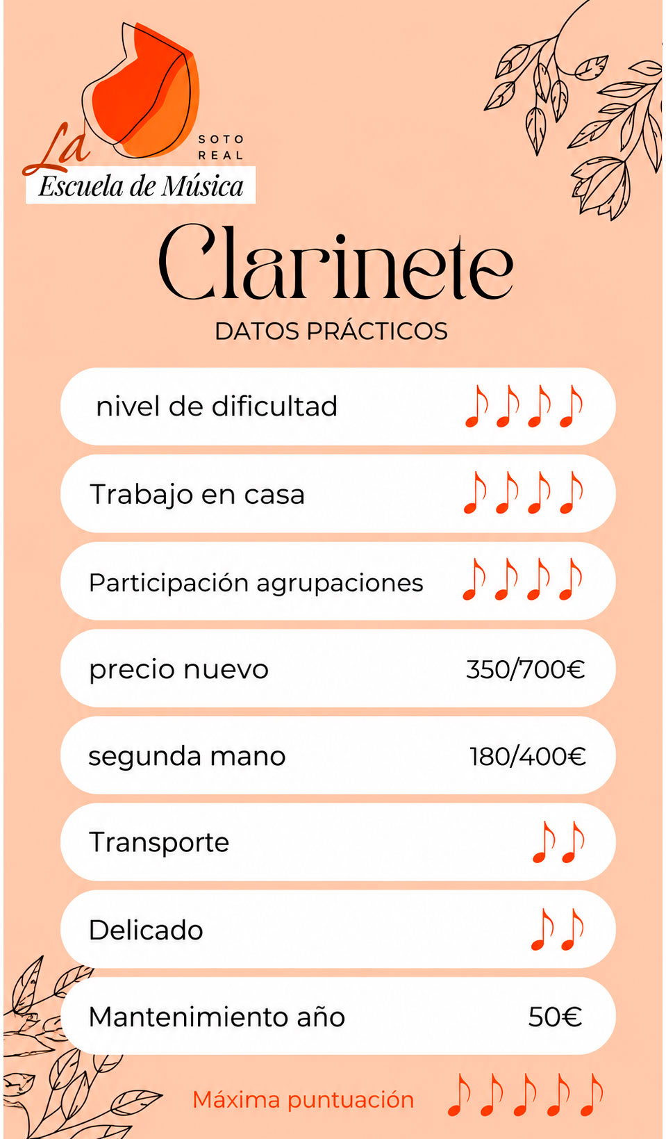 Clases de clarinete en Madrid | Escuela Soto Mesa Clases de clarinete en Madrid | Escuela Soto Mesa
