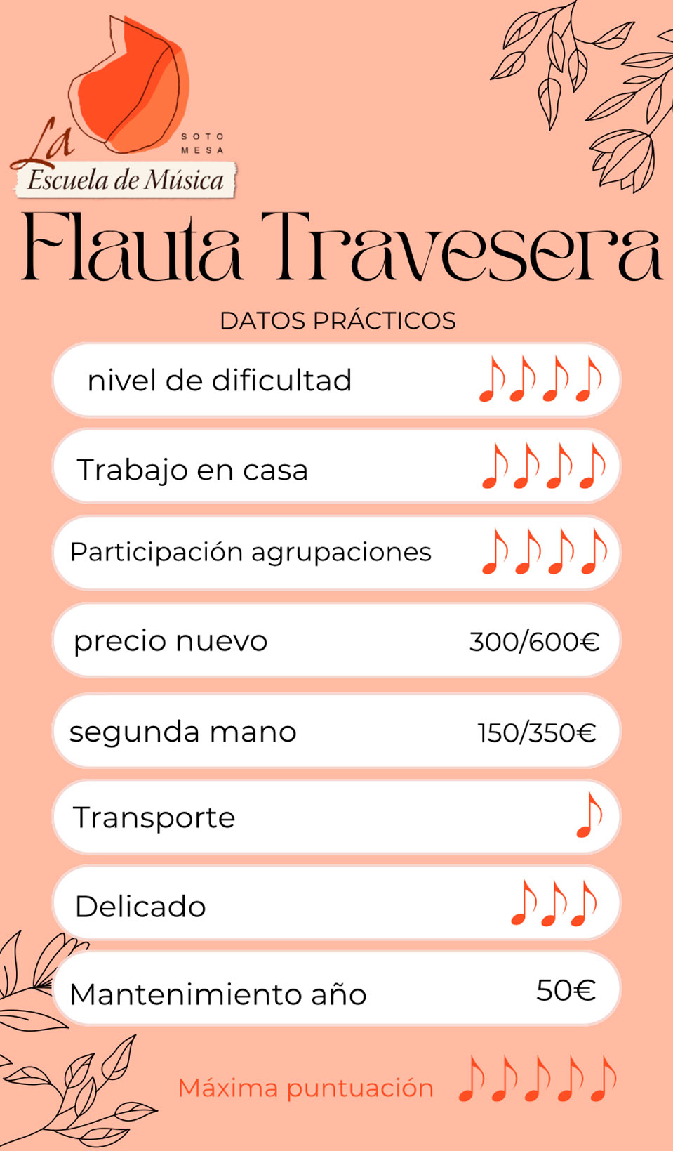 Clases de flauta en Madrid | Escuela Soto Mesa Clases de flauta en Madrid | Escuela Soto Mesa