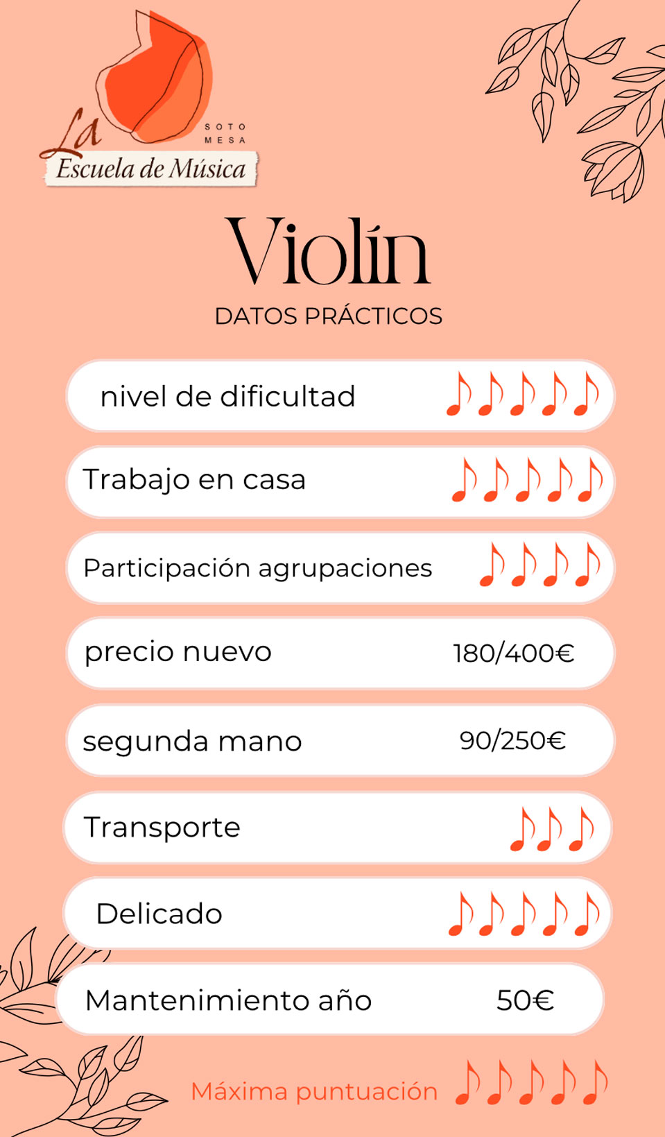 Clases de violín en Madrid | Escuela Soto Mesa